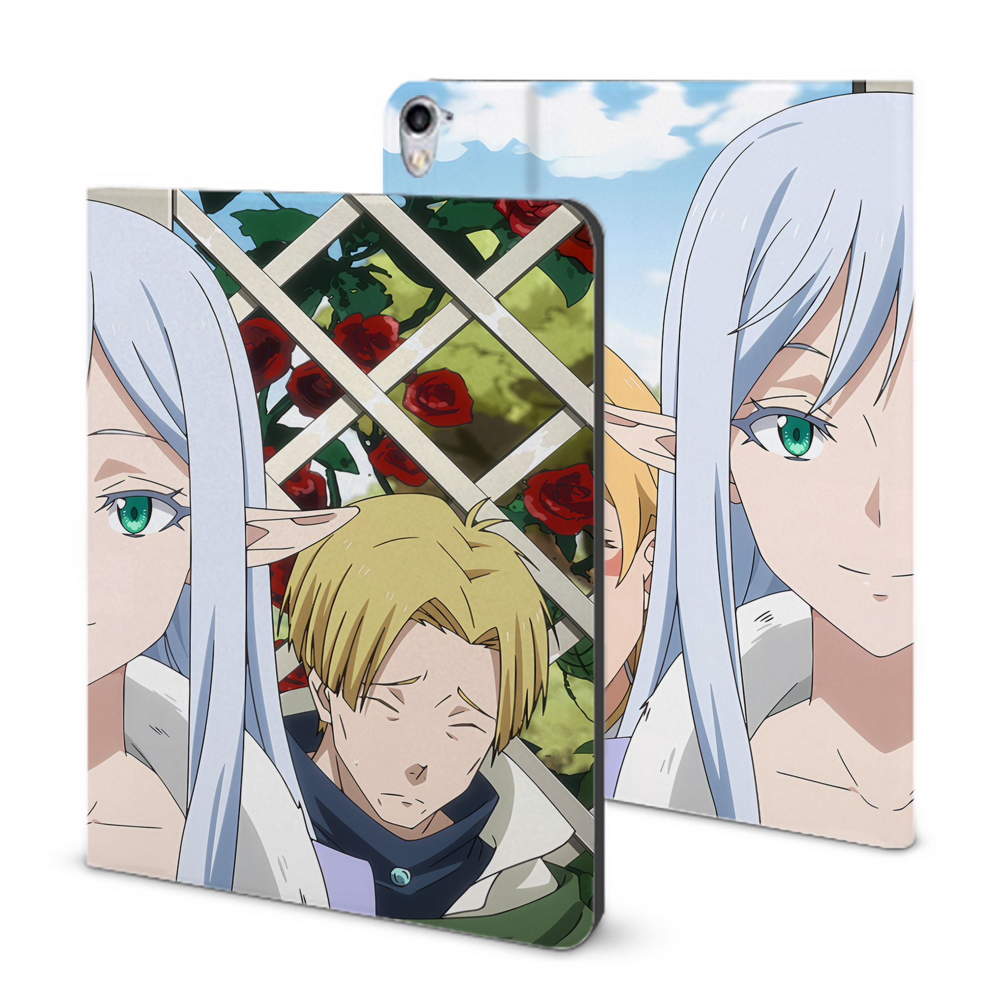 （画像用） 転スラ Regarding Reincarnated to Slime IPad ケース ブック型 PUレザー TPU 耐衝撃 軽量 薄型 ペン収納なし 全面保護 IPad 各モデル対応